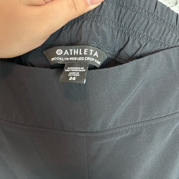 Athleta Women's Black Brooklyn Wide Leg Crop Pant - Picture 9 of 10